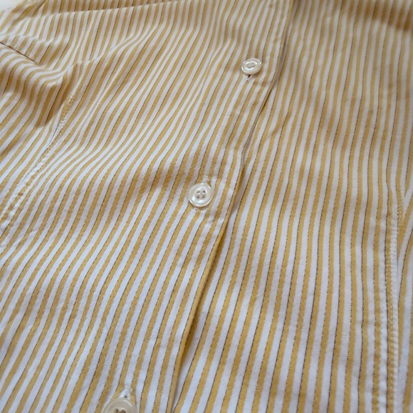 PINSTRIPE VINTAGE COLLARED BUTTON UP TOP - XS S - Picture 6 of 12